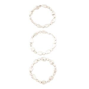 DANNIJO Silver Lester Silver Tone Beaded Bracelet Set